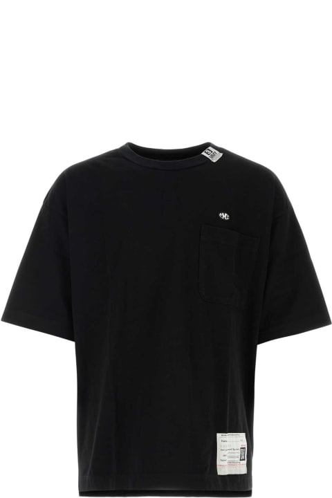Clothing for Men Mihara Yasuhiro Black Cotton T-shirt