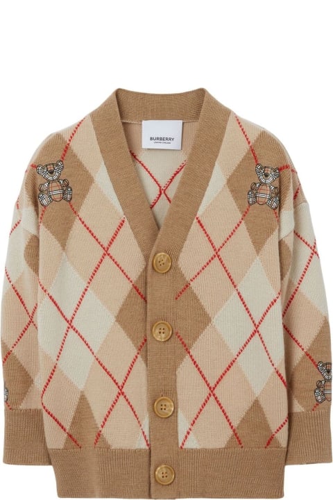 Fashion for Kids Burberry Beige Wool Blend Cardigan
