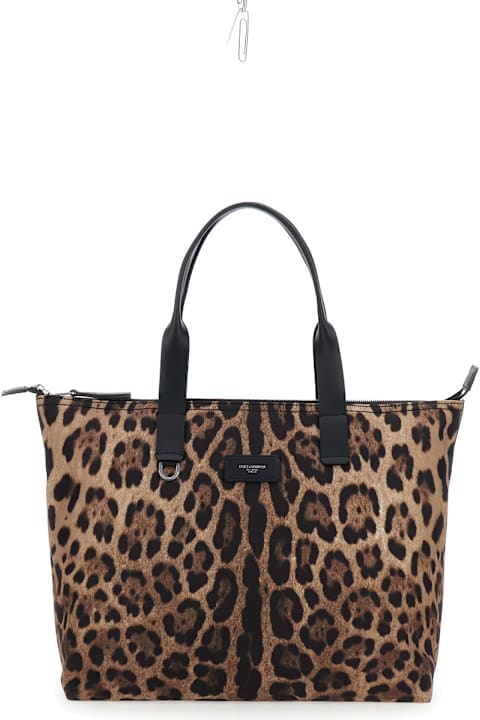 Homeware Dolce & Gabbana Logo Leopard Shopping Bag