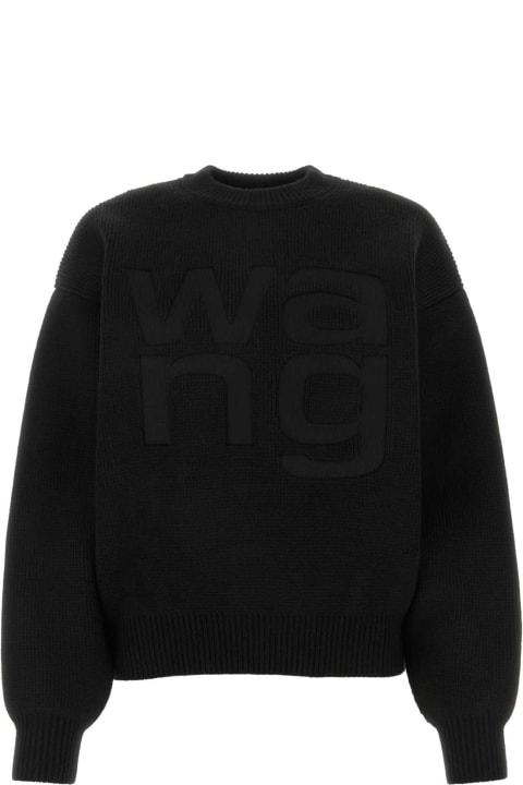 ウィメンズ新着アイテム T by Alexander Wang Black Acrylic Blend Sweater