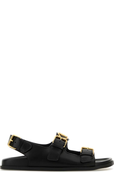 Valentino Garavani for Women Valentino Garavani Black Leather Sandals