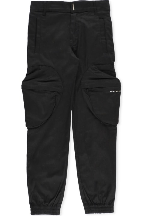 Givenchy for Kids Givenchy Cotton Cargo Trousers