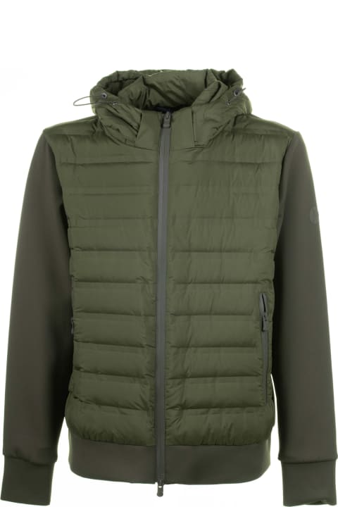 People Of Shibuya Clothing for Men People Of Shibuya Green Quilted Jacket With Hood