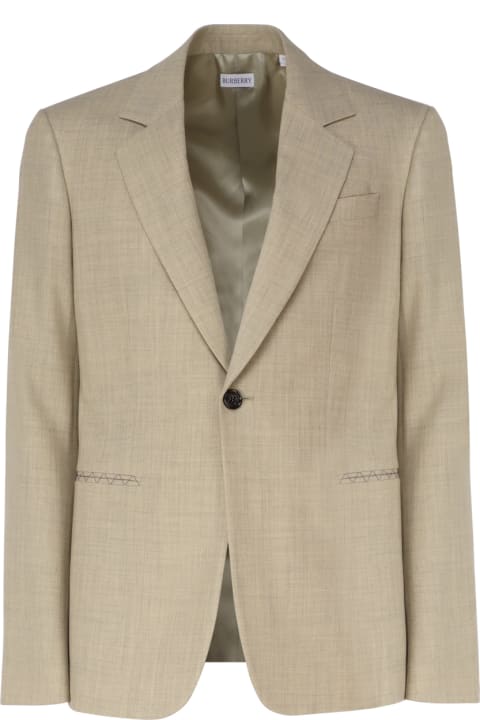 Clothing Sale for Men Burberry Wool Tailored Jacket