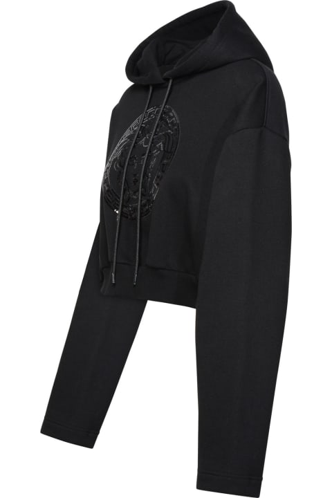 Versace Coats & Jackets for Women Versace 'medusa' Black Cotton Sweatshirt
