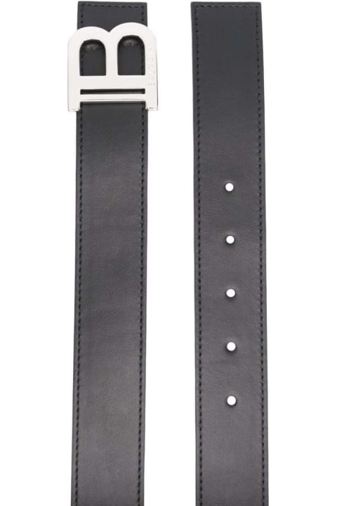 Balmain Man's B-belt Black Leather Belt