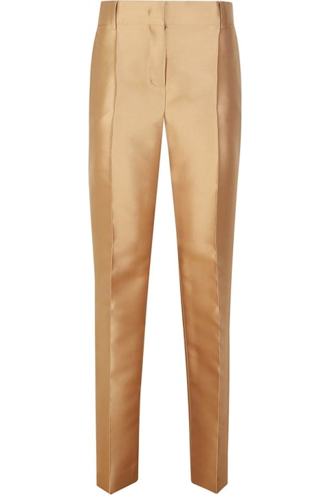 ウィメンズ Alberta Ferrettiのパンツ＆ショーツ Alberta Ferretti Mikado Mid-rise Satin Tailored Trousers