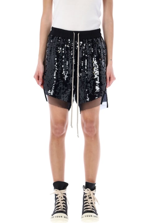 Rick Owens Pants & Shorts for Women Rick Owens Boxers In Sequin Embroidered Silk Chiffon