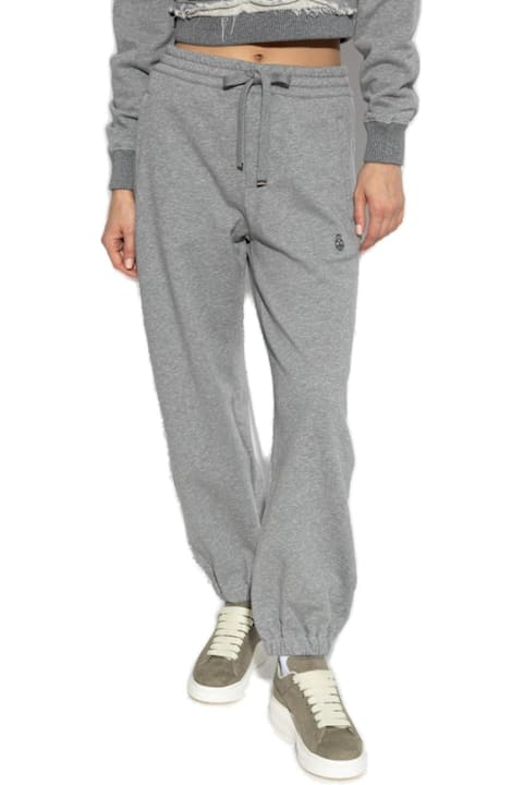 Alexander McQueen Clothing for Women Alexander McQueen Skull Embroidered Tapered Sweatpants