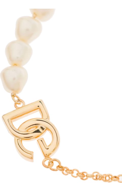 Dg Logo Pearl Bracelet
