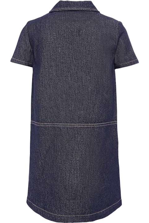 Homeware Gucci Denim Dress For Girl With Horsebit
