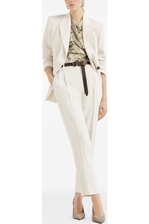 Brunello Cucinelli Suede Leather Slingback Pumps