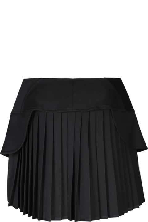 ANDREĀDAMO Skirts for Women ANDREĀDAMO Black Flannel Mini-skirt