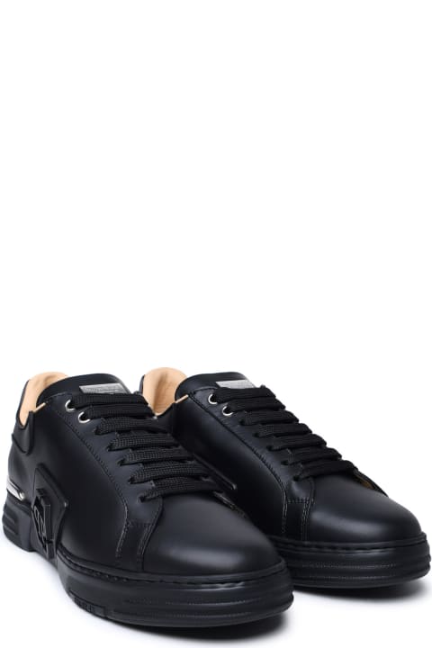 Exagon Sneakers In Black Nappa Leather