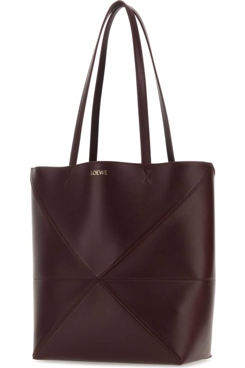 ウィメンズ Loeweのバッグ Loewe Grape Leather Medium Puzzle Fold Shopping Bag