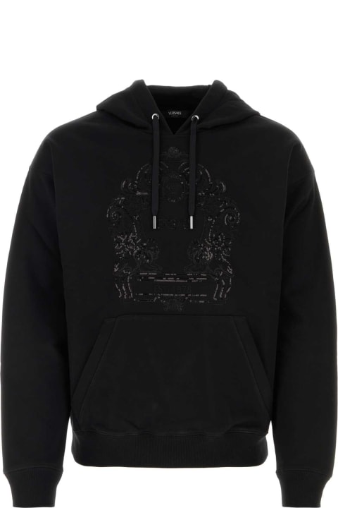 Clothing Sale for Men Versace Black Cotton Sweatshirt