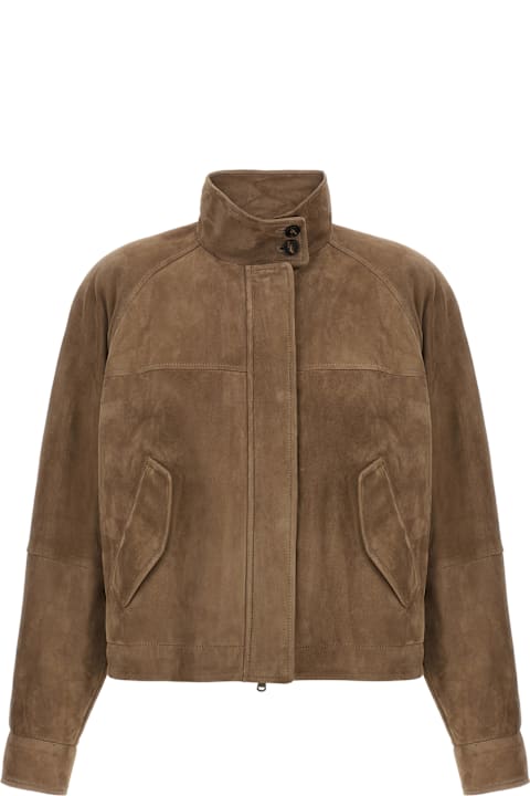 Fashion for Women Brunello Cucinelli Monile Suede Jacket