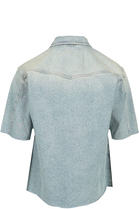 Coats & Jackets for Men MM6 Maison Margiela Short Sleeve Denim Shirt