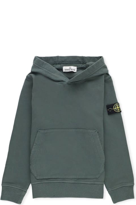 Stone Island for Girls Stone Island Compass-badge Long-sleeved Hoodie