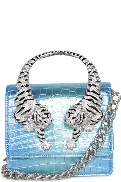 Roberto Cavalli Bags for Women Roberto Cavalli Roar Medium Degrade Bag In Sky Blue