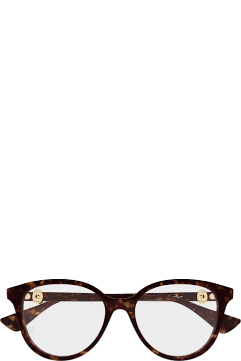 Cartier Eyewear Kids Cartier Eyewear Cartier Ct0643o C De Cartier 002 Havana Glasses