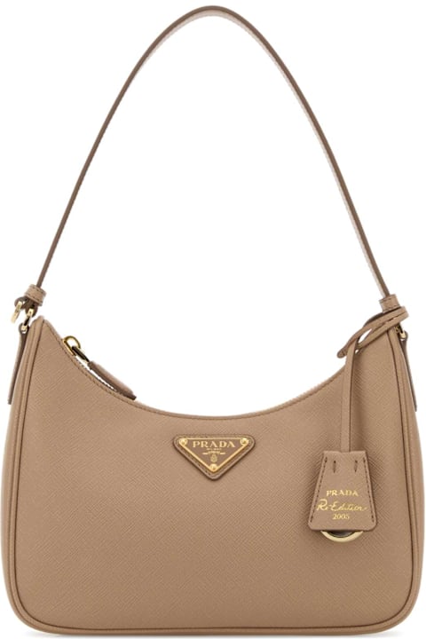 Homeware Prada Beige Leather Prada Re-edition 2005 Shoulder Bag