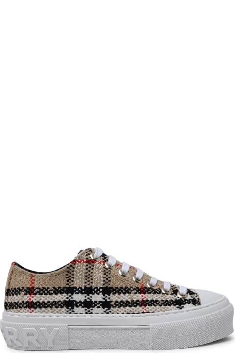 Fashion for Women Burberry Jack Beige Cotton Blend Sneakers