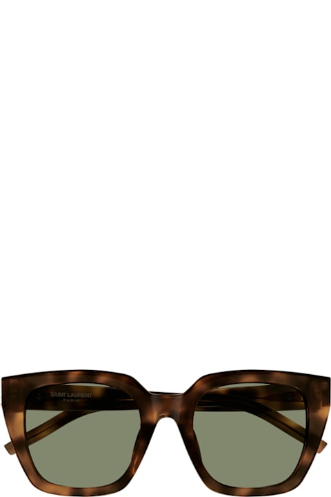 SAINT LAURENT サングラス SLM143F-003 HAVANA/GREEN Saint Laurent Eyewear Saint Laurent Sl M143 Linea Monogram