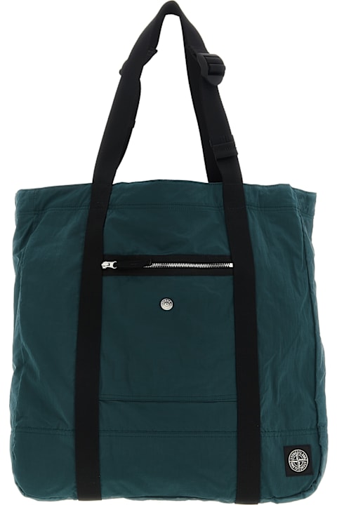 أدوات منزلية Stone Island Logo Patch Shopping Bag