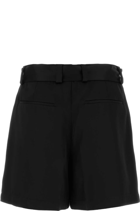 Jil Sander Pants for Men Jil Sander Black Viscose Blend Bermuda Shorts