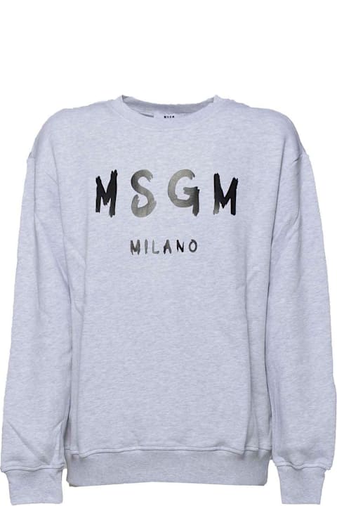 MSGM Kids MSGM Logo Printed Crewneck Sweatshirt