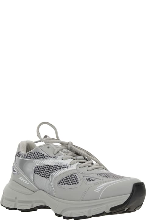 Fashion for Women Axel Arigato 'marathon Runner' Grey Low Top Sneakers With Reflective Details In Leather Blend Woman