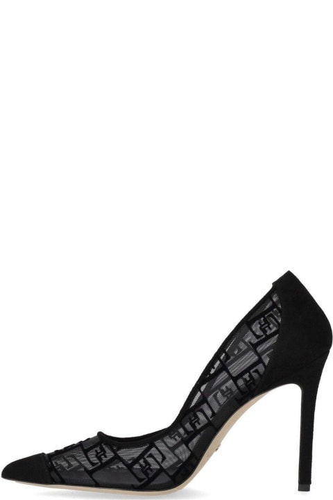 Elisabetta Franchi High-Heeled Shoes for Women Elisabetta Franchi Logo Detailed Pointed Toe Pumps