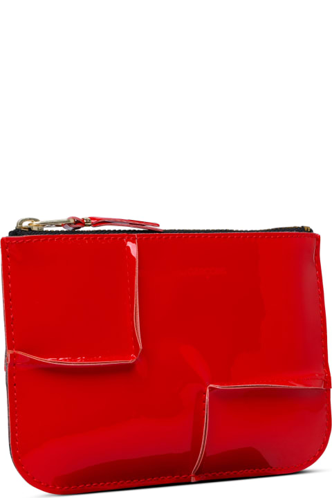 Comme des Garçons Wallet Women Comme des Garçons Wallet 'medley' Red Leather Card Holder
