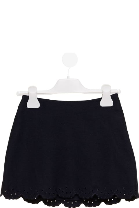 Chloé Kids Girl's Black Skirt With Flared Hem