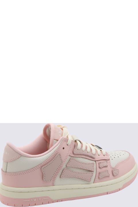 Sneakers for Men AMIRI Pink And White Leather Chunky Skel Sneakers