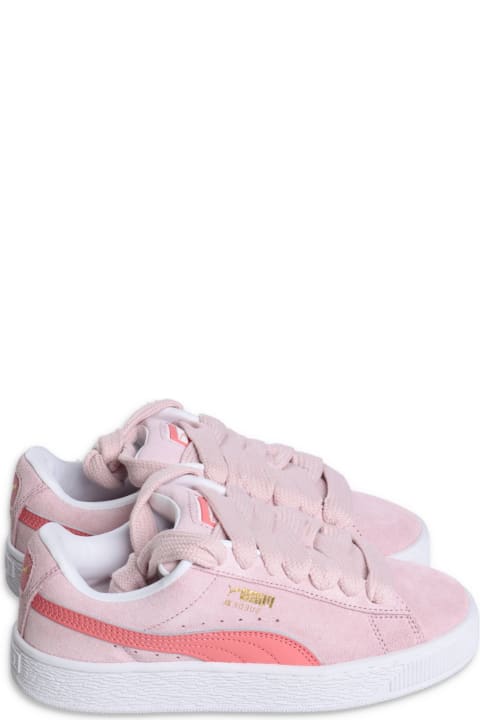Shoes for Girls Puma Puma Sneakers Rosa In Pelle Scamosciata Bambina
