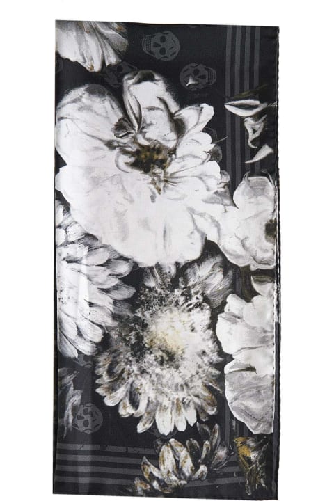 Scarves & Wraps for Women Alexander McQueen Floral Skull Printed Scarf
