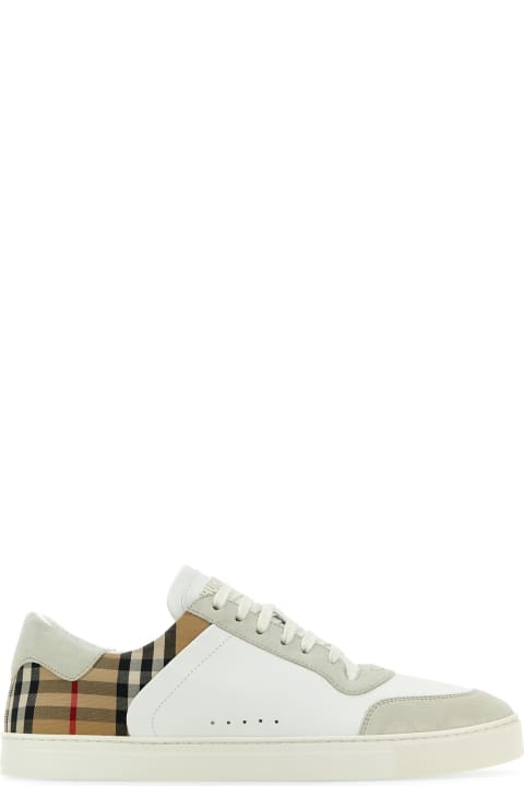 Homeware Burberry Multicolor Suede And Leather Sneakers