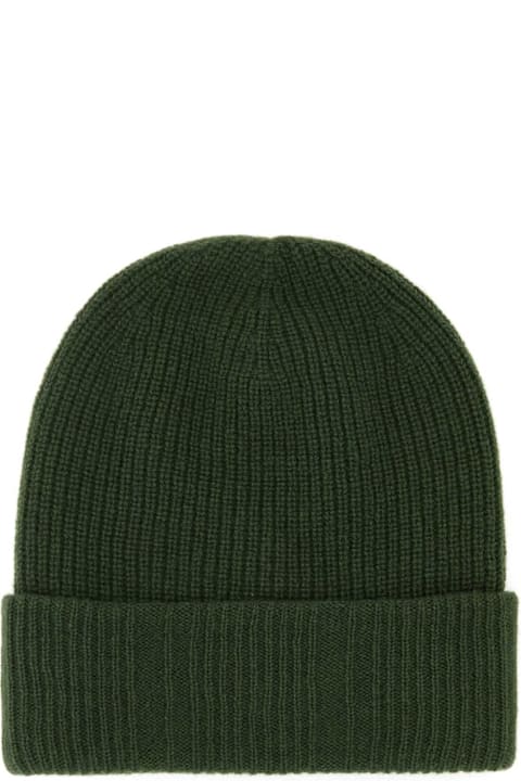 Hats for Men Fendi Green Wool Blend Beanie Hat