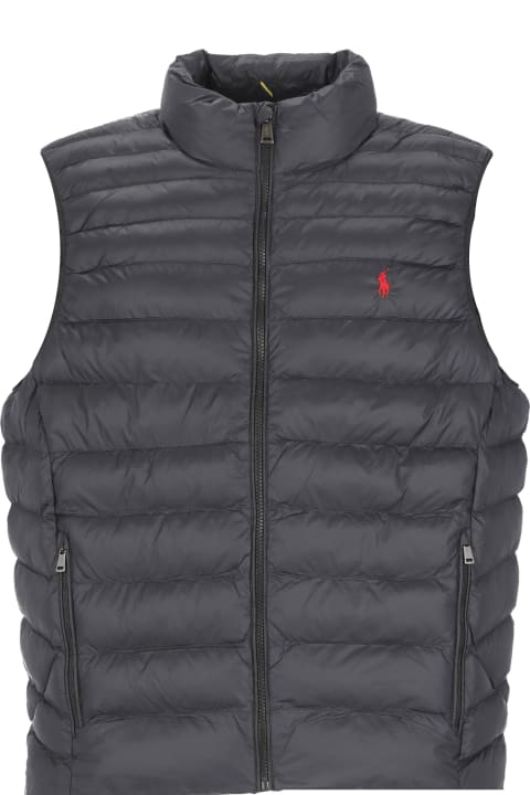 メンズ Polo Ralph Laurenのコート＆ジャケット Polo Ralph Lauren Quilted Vest With Logo Polo Ralph Lauren
