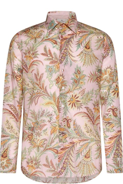 Etro for Men Etro Floral Printed Long-sleeved Shirt