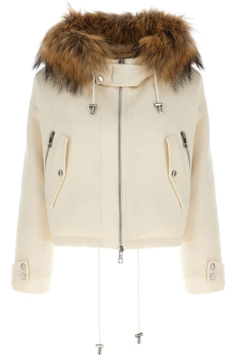 Parosh Coats & Jackets for Women Parosh Short Parka With Fur Coat