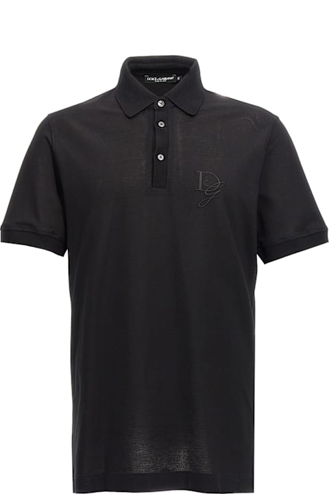 Topwear for Men Dolce & Gabbana Logo Embroidery Polo Shirt