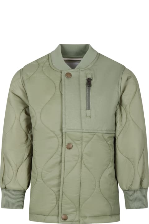 Molo Coats & Jackets for Boys Molo Green Down Jacket For Boy