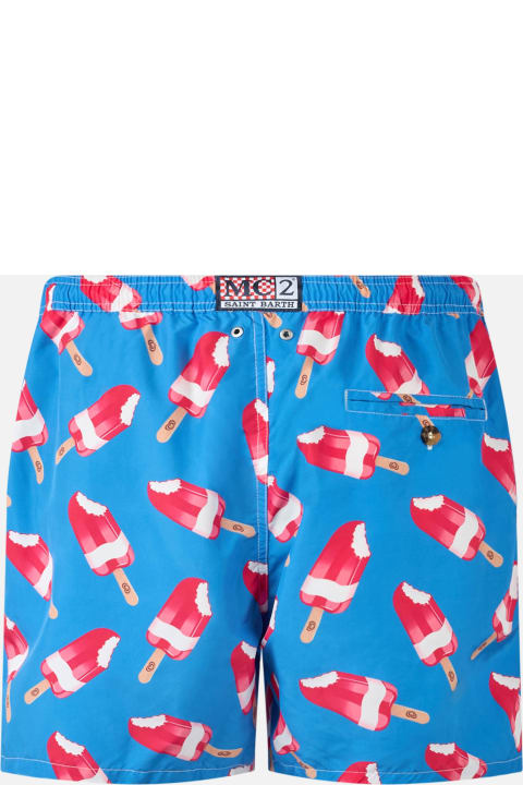 インテリア MC2 Saint Barth Man Swim Shorts With Fior Di Fragola Print | Algida® Special Edition
