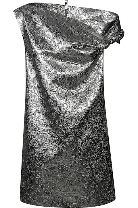 MSGM الملابس لـ السيدات MSGM Back Zip Metallic Dress