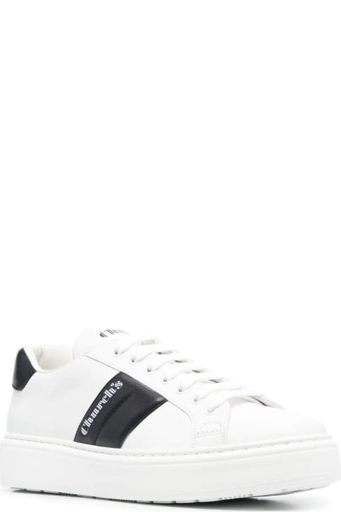 White Soft Calf Leather Mach 3 Sneakers