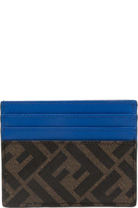 Accessories for Men Fendi Diagonal Ff Printed Card Holder