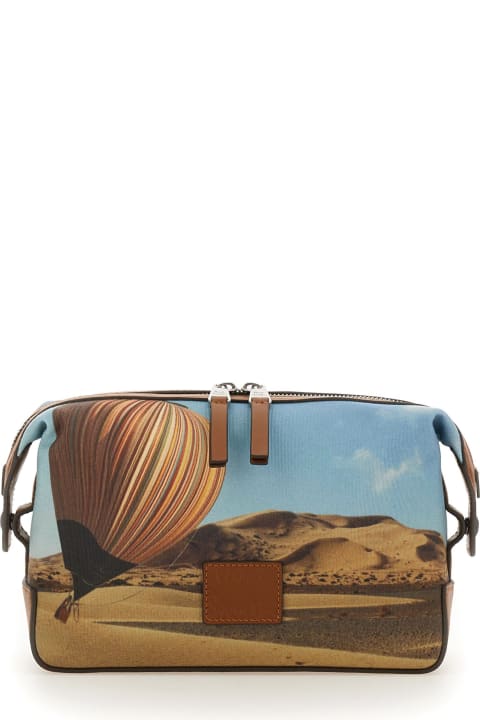 Paul Smith Shoulder Bags for Men Paul Smith Beauty Case With 'signature Stripe Balloon' Print